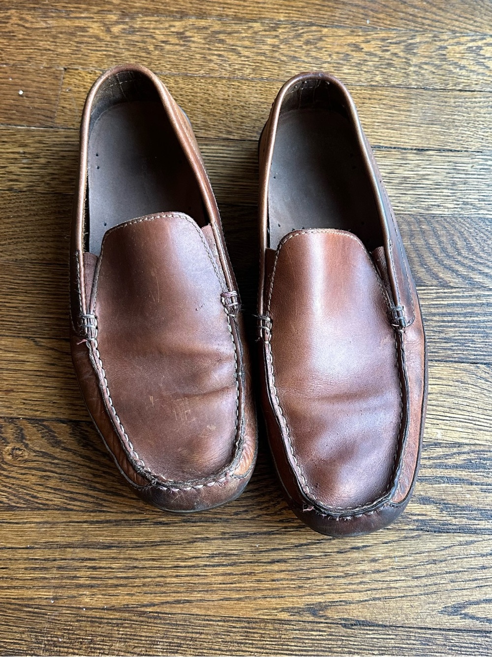 Rockport Men's Chestnut Brown Leather Slip-On Loafers